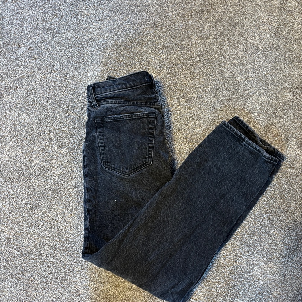 Black Abercrombie button fly pants